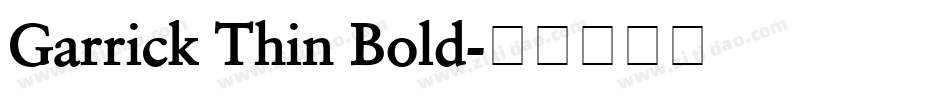 Garrick Thin Bold字体转换